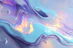Iridescent Blue Liquid Swirls with Golden Highlights Product Image 1