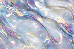 Soft White Pearlescent Fabric with Holographic Glow Product Image 1