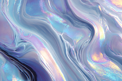 Ethereal Blue Iridescent Liquid Swirl Background Product Image 1