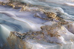 Crystalline White Agate with Heavy Gold Clusters Product Image 1