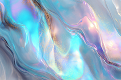 Iridescent Azure Blue Liquid with Sparkling Gold Dust Product Image 1