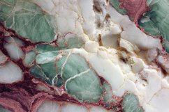 Rare Green and Red Onyx Stone with Cream Fractures Product Image 1