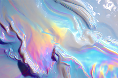Pearlescent White Molten Texture with Rainbow Sheen Product Image 1