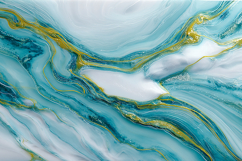 Soft Cyan Liquid Texture with Organic Yellow Veins Product Image 1