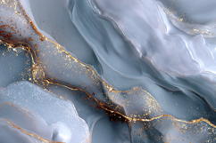 Grey Fluid Marble Art with Shimmering Gold Veins Product Image 1