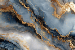 Navy and Gold Alcohol Ink Abstract Texture Product Image 1