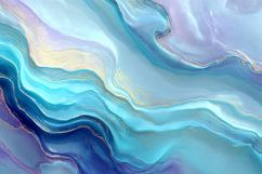 Azure Blue Alcohol Ink with Soft Gold Veins Product Image 1