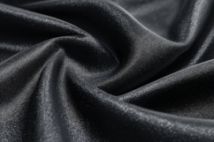 Deep Black Satin Fabric Texture with Smooth Fluid Waves Product Image 1