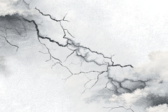 Minimalist White Marble with Dark Graphite Lightning Veins Product Image 1