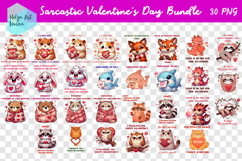 Sarcastic Animal Sublimation Bundle, T-shirt Valentine's Day Product Image 2