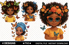 Little Girl Juneteenth Clipart,Black Girl Magic Juneteenth P Product Image 1