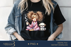 Funny Girl Early Morning PNG | Less Talk More Coffee PNG Product Image 2