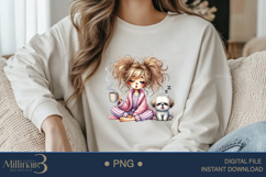 Funny Girl Early Morning PNG | Less Talk More Coffee PNG Product Image 3