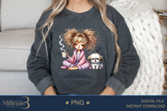 Funny Girl Early Morning PNG | Less Talk More Coffee PNG Product Image 4