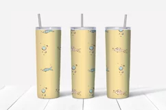 Cute Fish sublimation design. Skinny tumbler wrap design. Product Image 3