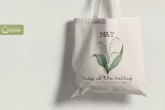Birth Month May Flower Watercolor Clipart Sublimation Product Image 3