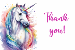 Set of 9 Unicorns in Flowers Watercolor Vector Product Image 3