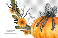 Watercolor Halloween Clipart, Patterns, Invitation Cards Product Image 3