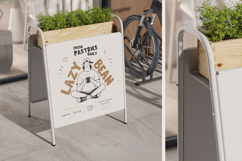 Metal A-Frame Sign with Top Holder Mockup Product Image 3