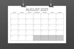 2027 11 x 17 Inch Office Calendar Template Product Image 3