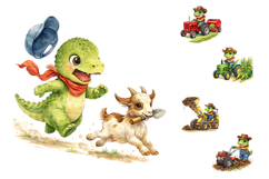 Baby Farm Dinosaur Clipart Bundle Product Image 3