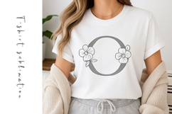 Alphabet, Letters, Monogram, Gray Flowers Product Image 1