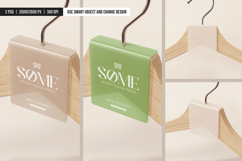 Transparent Clothing Hanger Tag Mockup Product Image 3