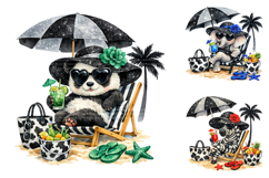 Glam Beach Safari Animal Clipart Bundle Product Image 2