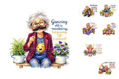 Funny Sassy Gardening Nana Sublimation PNG Product Image 3