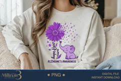 Alzheimer’s Awareness Hope Fight Cure PNG ,Purple Ribbon PNG Product Image 3