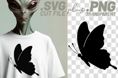 4x Butterfly Designs Silhouette Swirling Profile SVG Files Product Image 4