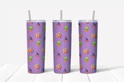 Cute Halloween sublimation design. Skinny tumbler wrap Product Image 3