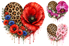 Leopard Floral Sublimation PNG Bundle Product Image 3