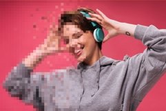 Pixel Dispersion Photo Effect Mockup Product Image 4