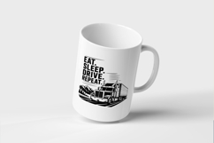 Eat Sleep Drive Repeat Truck Driver SVG Product Image 3