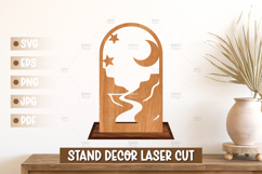 Boho Landscape Laser Cut Artwork Arched Boho Stand Decor Product Image 1