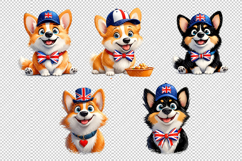 Cute Corgi Dogs Clipart Bundle -British Style PNG Product Image 2