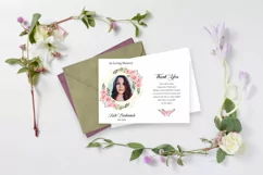 Floral Funeral Thank You Card, Ms Word & Photoshop Template Product Image 3