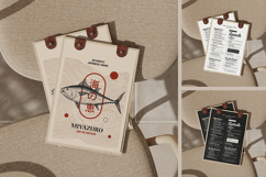 Menu Holder with Leather Clasps Mockup Product Image 3