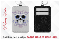 3 Funny Funny Skull Designs - Cards Holder Keychain Product Image 3