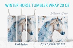 Christmas horse tumbler | Horse Tumbler | Tumbler 20 oz Product Image 1