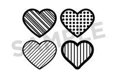 Simple Doodle Heart Clip Art Set Product Image 5