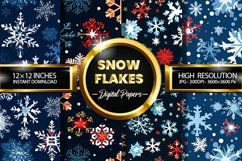 Snowflakes Digital Papers - 04 Variations Product Image 1