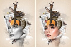 Surreal Musical Muse Digital Collage Art Product Image 5