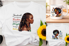 Juneteenth PNG, Black Woman Sublimation Designs Product Image 3