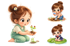 Whimsical Cute Baby Girl Sublimation PNG Product Image 3