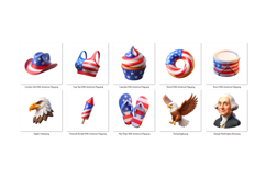 USA Independence Day PNG Clipart Set 25 Items Product Image 3