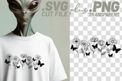 4x Floral SVG Butterfly Daisy Border Files Cricut PNG EPS Product Image 3
