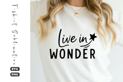 Live in Wonder Positive Quote SVG Design Product Image 1