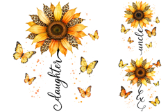 Sunflower Sublimation Bundle, Leopard Butterfly PNG Product Image 3